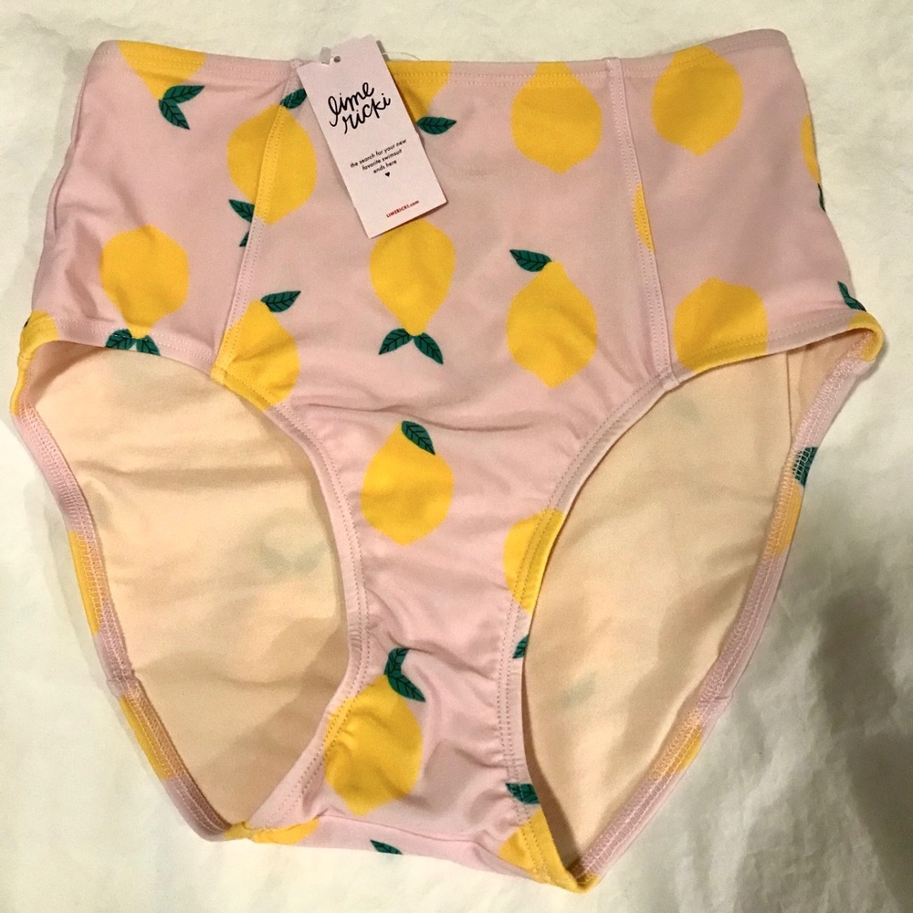Lemon High-waist Swim Bottoms